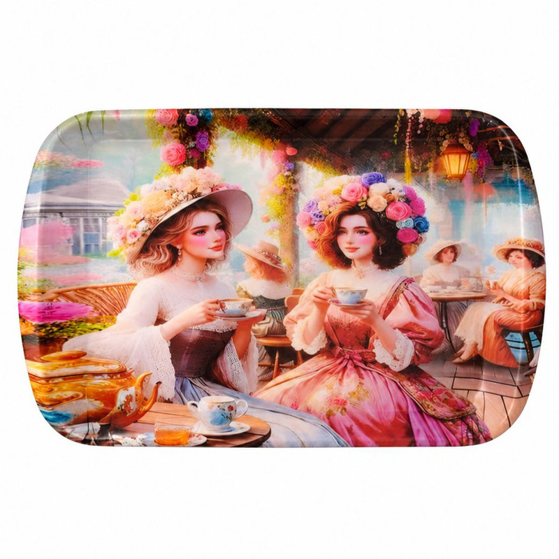 سینی دسته دار مهروز مدل A-1003 کلاسیک سایز 25×39 سانتی متر