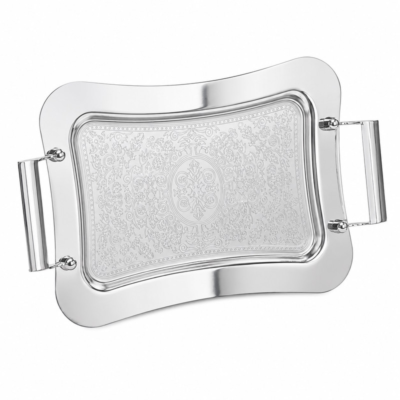 سینی دسته دار نگین مدل آلفا A1P کد 70068 سایز 45x27 سانتی متر
