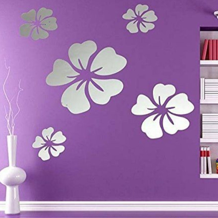 آینه آتریکس مدل گل شقایق MD16 بسته 5 عددی