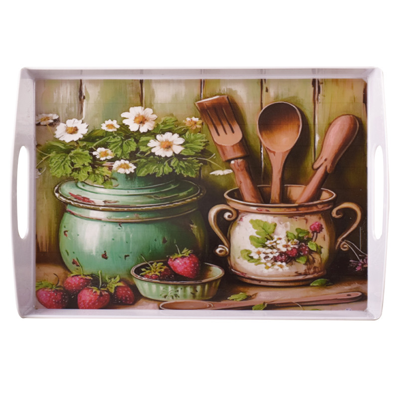 سینی دسته دار مهروز مدل 9993 بانکه سایز 25×37 سانتی متر