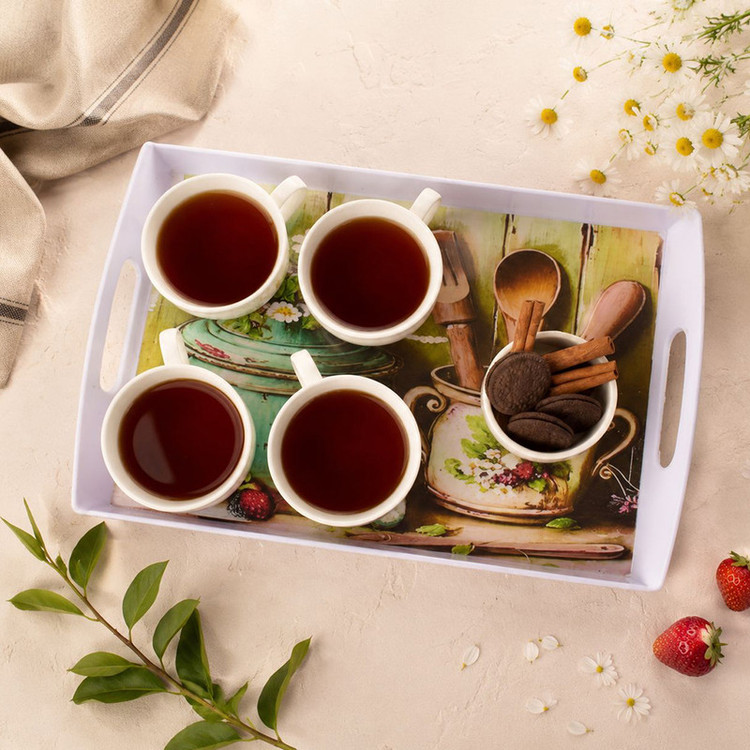 سینی دسته دار مهروز مدل 9993 بانکه سایز 25×37 سانتی متر