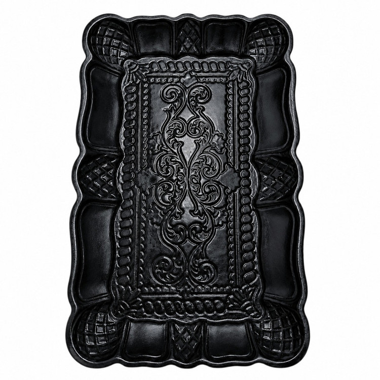 سینی بدون دسته مدل منقوش طرح گاثیک سایز 13×22 سانتیمتر