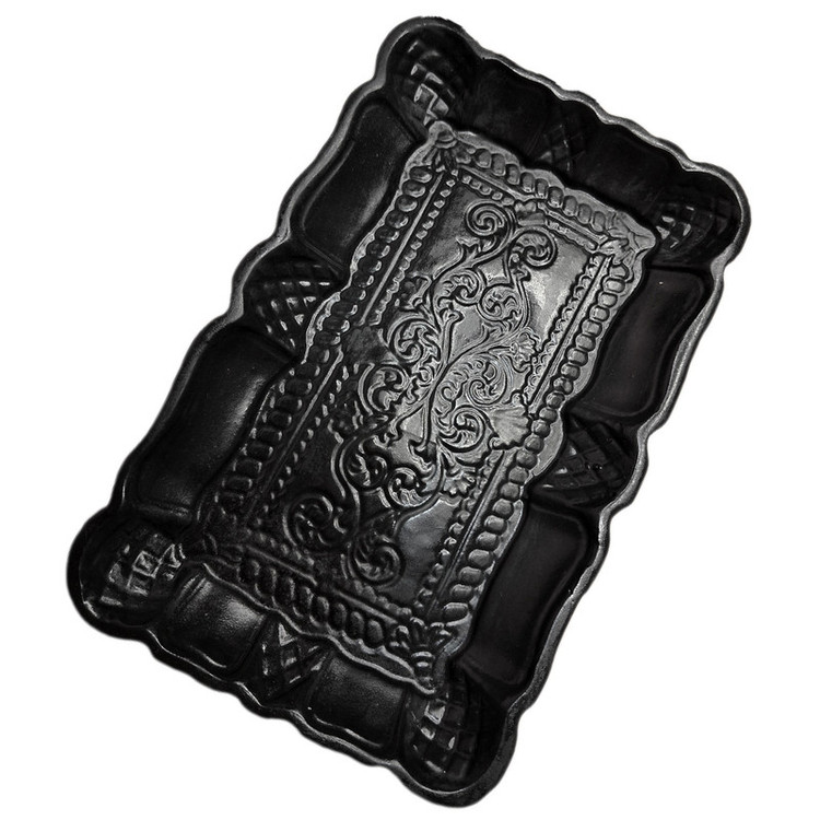 سینی بدون دسته مدل منقوش طرح گاثیک سایز 13×22 سانتیمتر
