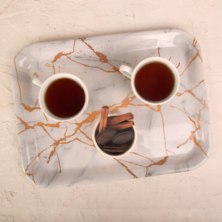 سینی بدون دسته مهروز مدل 7772 مرمر سایز 29×38 سانتی متر