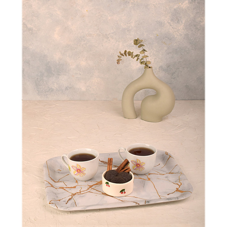 سینی بدون دسته مهروز مدل 7772 مرمر سایز 29×38 سانتی متر