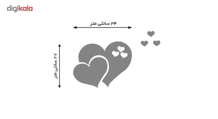 آینه پلکسی گلس پدیده شاپ مدل قلب