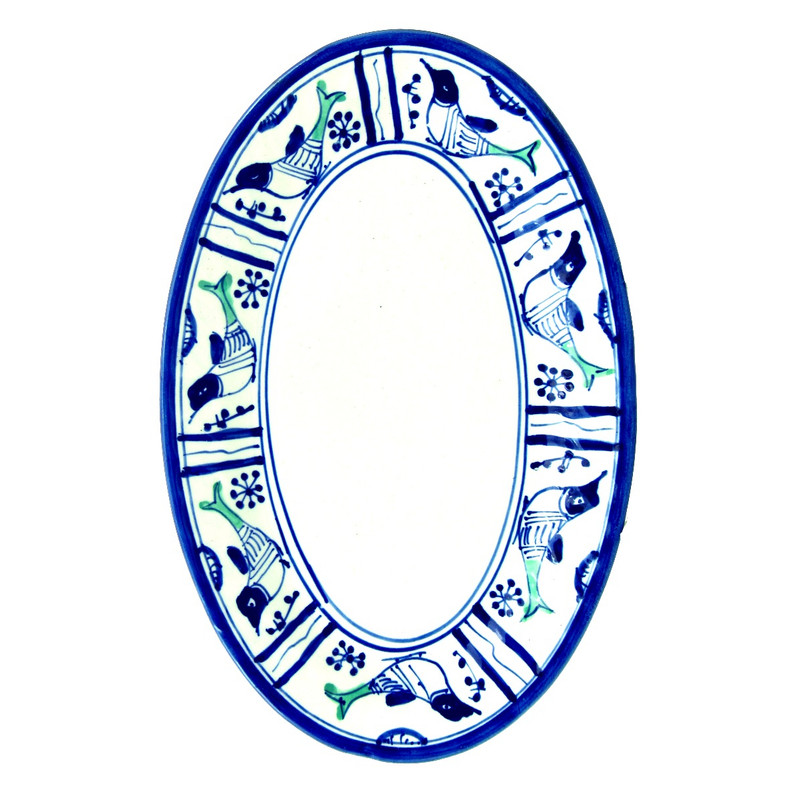 دیس بیضی چینی میبدمروارید مدل مرغی ساده کدM