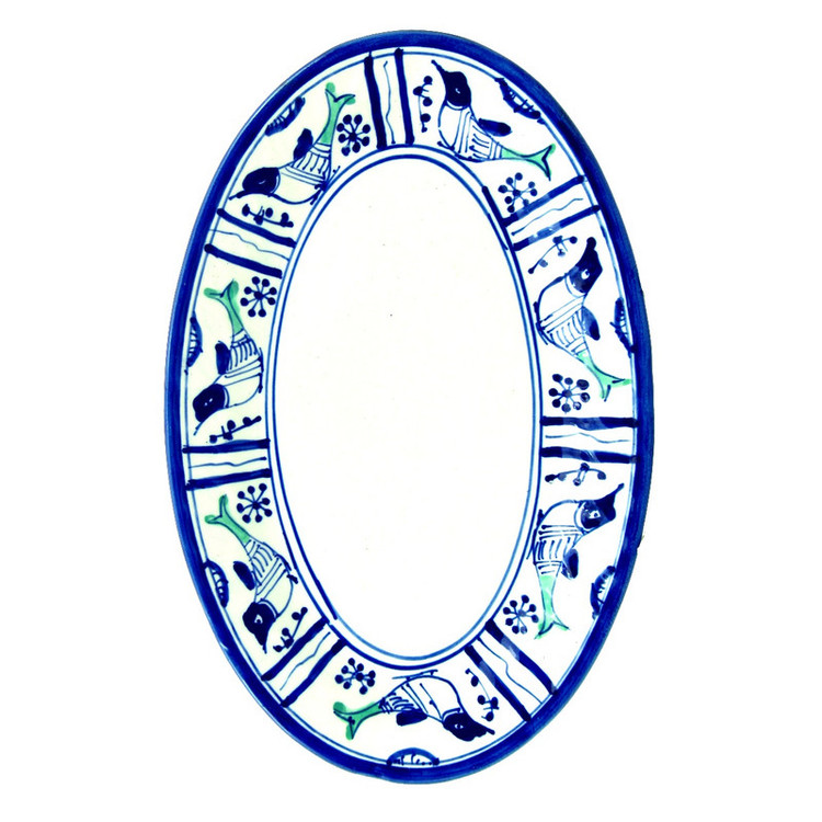 دیس بیضی چینی میبدمروارید مدل مرغی ساده کدM