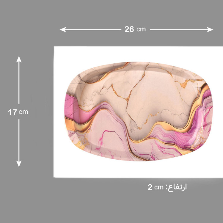 سینی دسته دار مهروز مدل 6651 مینیاتور سایز 17×26 سانتی متر