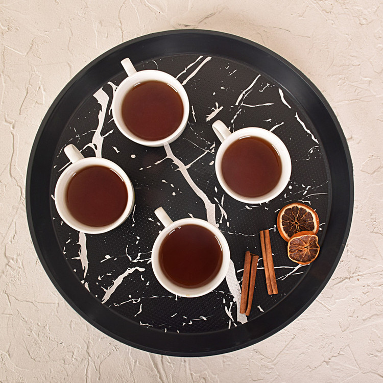 سینی بدون دسته مهروز مدل 6004 مرمر سایز 40×40 سانتی متر