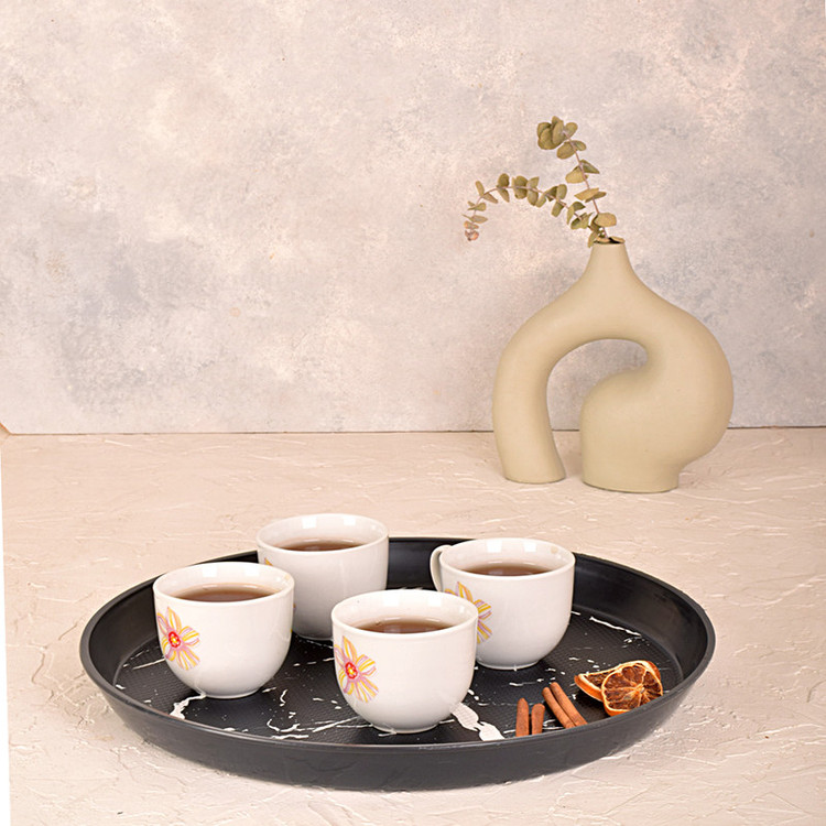 سینی بدون دسته مهروز مدل 6004 مرمر سایز 40×40 سانتی متر