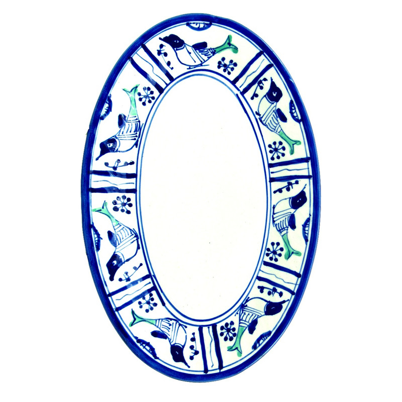 دیس بیضی چینی میبدمروارید مدل مرغی ساده کدB