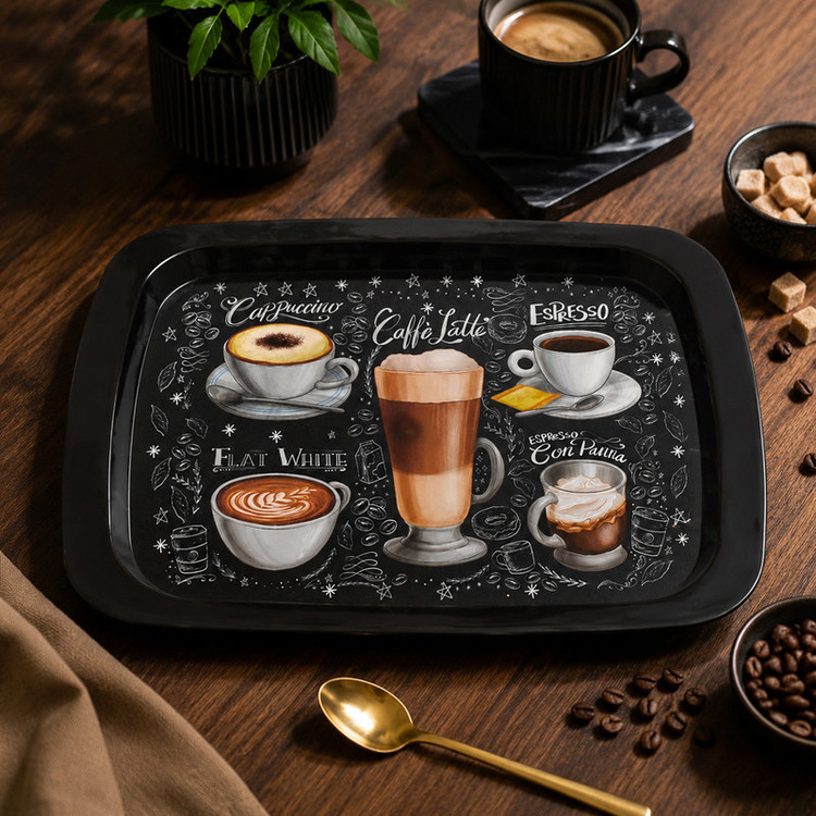 سینی بدون دسته مهروز مدل 2002 Coffee latte سایز 26×36 سانتی متر