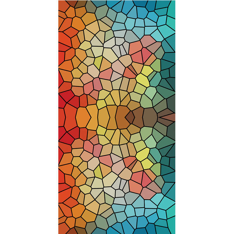 استیکر شیشه طرح رنگارنگ کد 8