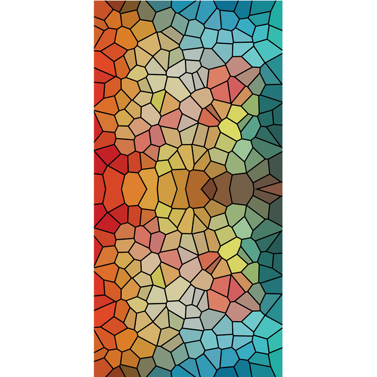 استیکر شیشه طرح رنگارنگ کد 8