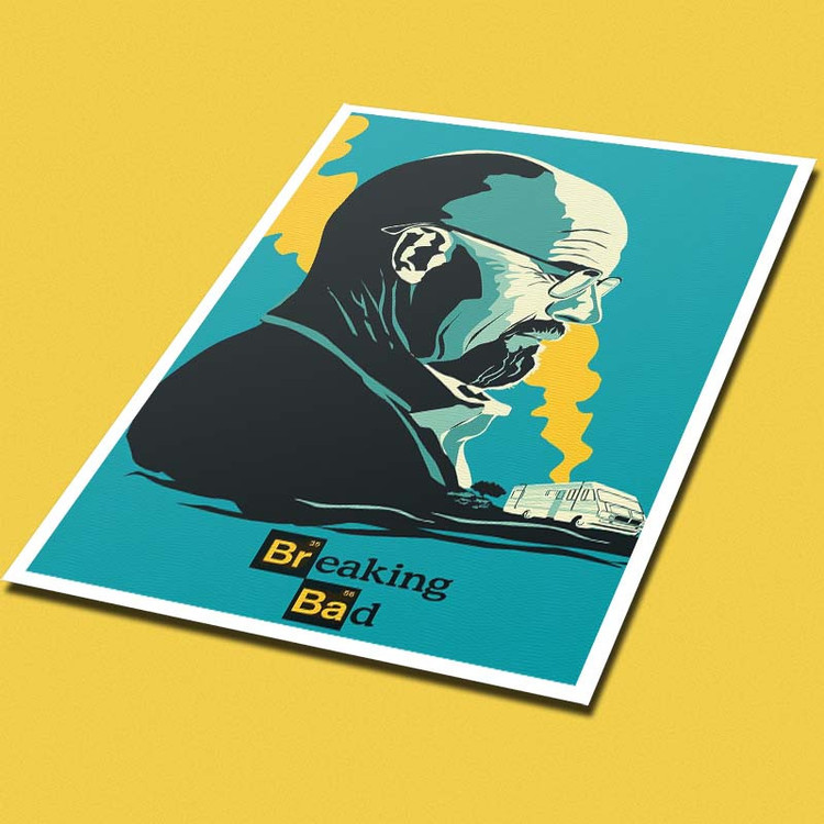 پوستر کارنیکا طرح بریکینگ بد Breaking Bad کد 96093 مجموعه 8 عددی