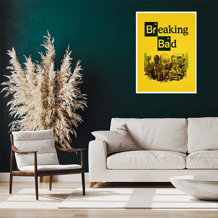 پوستر کارنیکا طرح بریکینگ بد Breaking Bad کد 96093 مجموعه 8 عددی