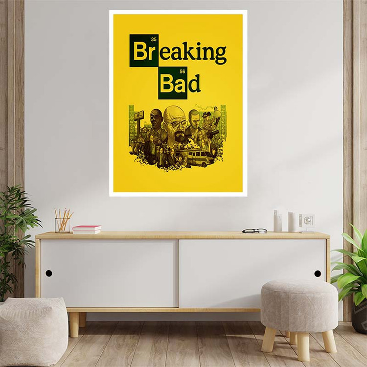 پوستر کارنیکا طرح بریکینگ بد Breaking Bad کد 96093 مجموعه 8 عددی