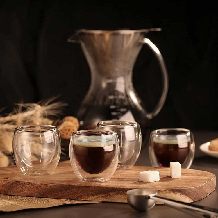 قهوه خوری مدل دو جداره کد BHA6 بسته 6 عددی