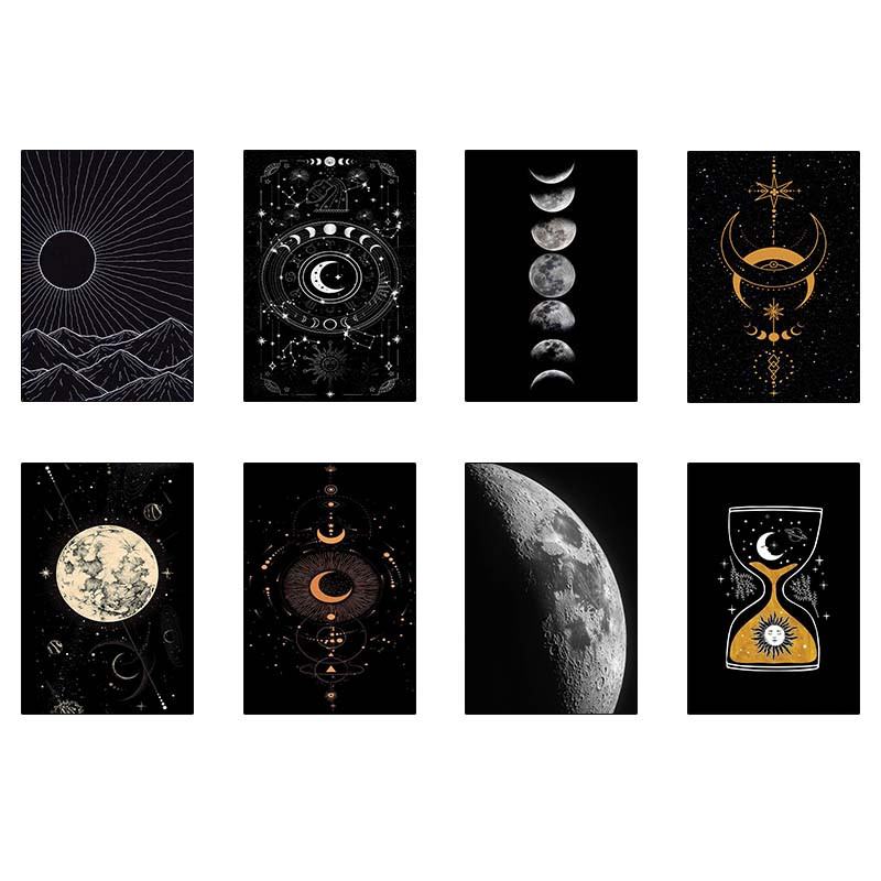 پوستر کارنیکا طرح ماه Moon کد 35735 مجموعه 8 عددی