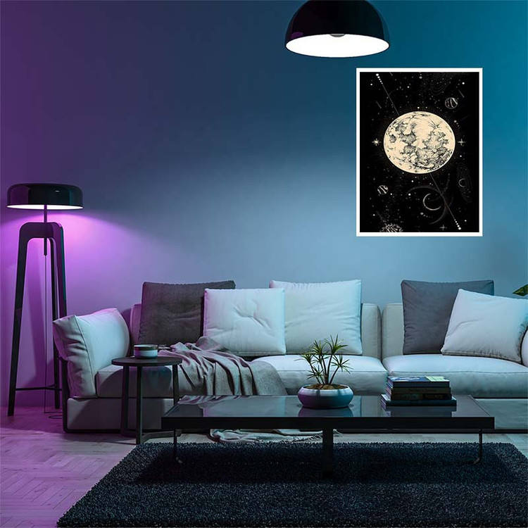 پوستر کارنیکا طرح ماه Moon کد 35735 مجموعه 8 عددی