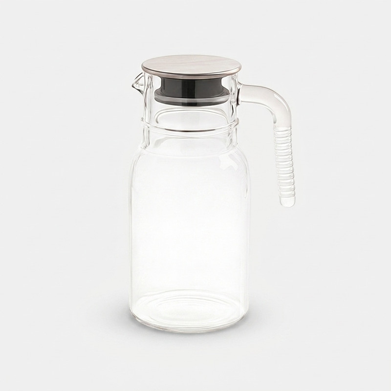 پارچ لیمون مدل شیشه ای درب استیل کد H2349