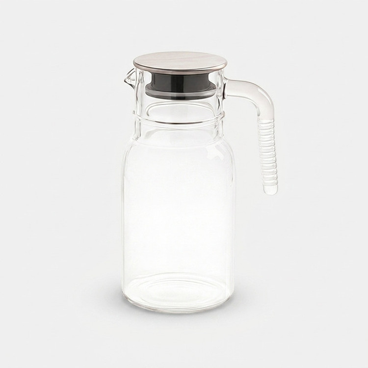 پارچ لیمون مدل شیشه ای درب استیل کد H2349