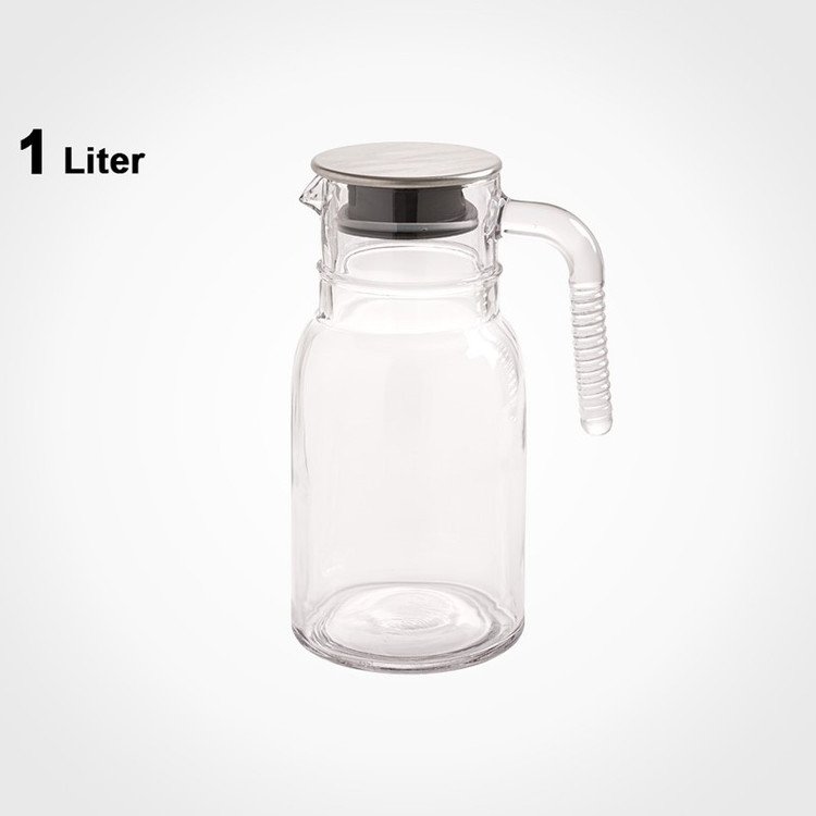 پارچ لیمون مدل شیشه ای درب استیل کد H2349