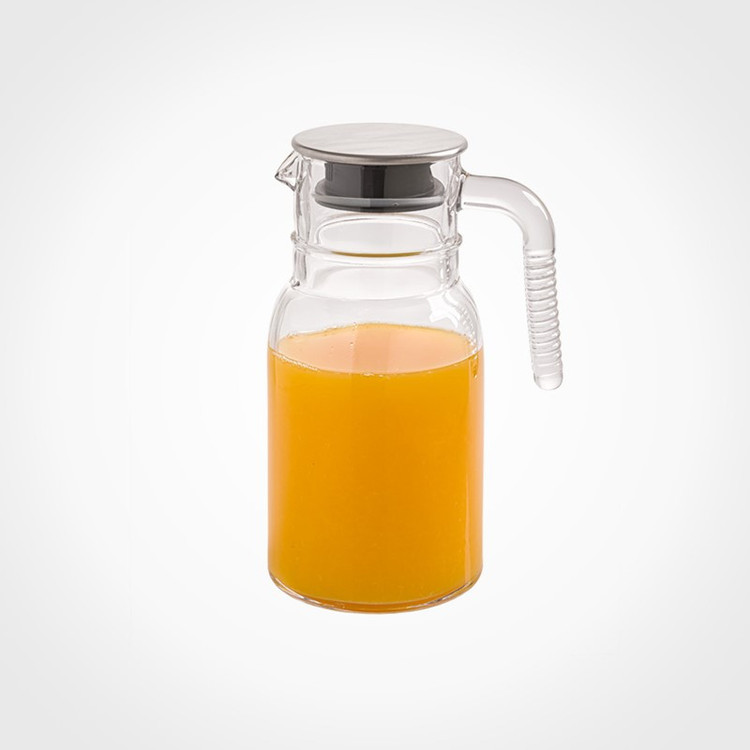 پارچ لیمون مدل شیشه ای درب استیل کد H2349