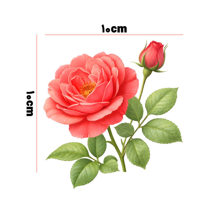 استیکر کلید و پریز طرح گل مدل kp-201 مجموعه 10 عددی