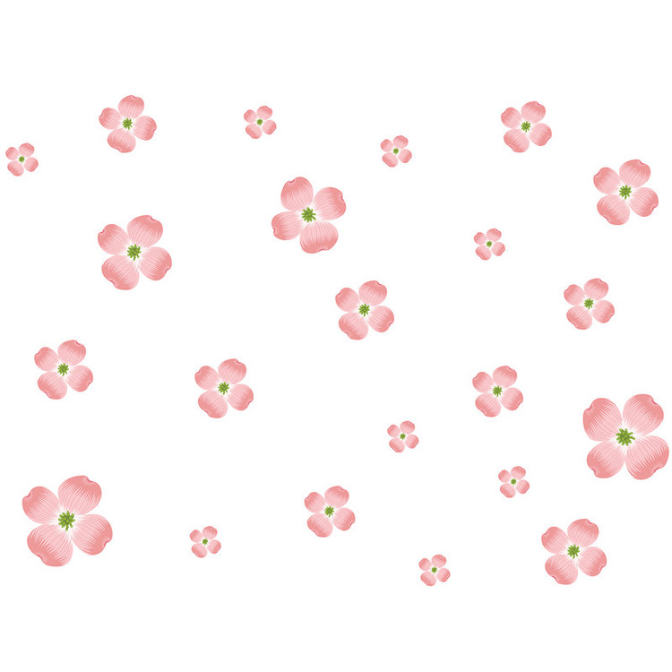 استیکر دیواری مدل la flor flower