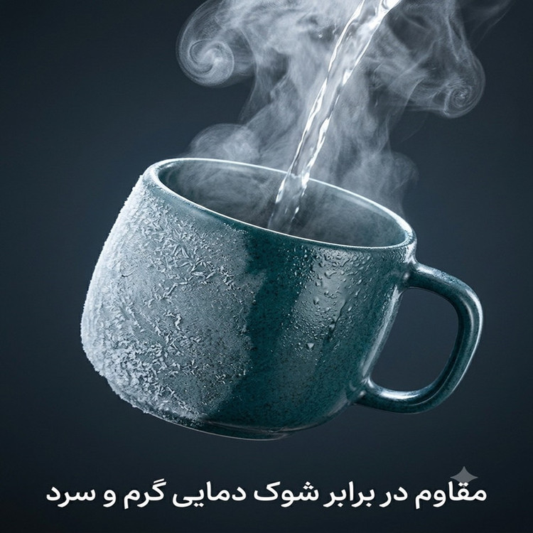 ماگ طرح روستیک رنگی مدل ضد شوک دمایی 005