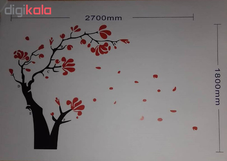 استیکر دیواری والتت طرح گل