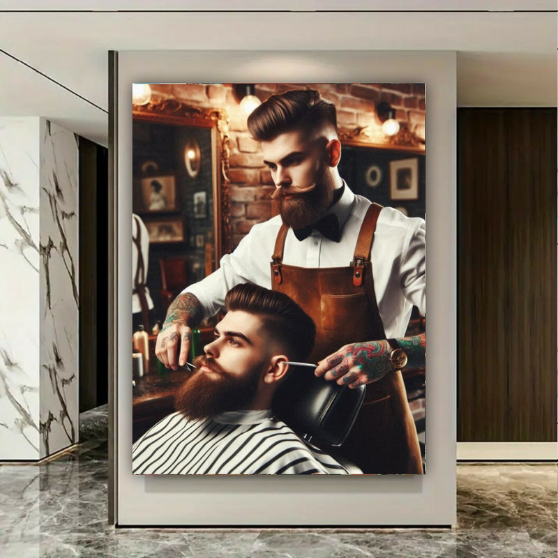 پوستر طرح آرایشگاه مردانه مدل حرفه ایی کد BK23909
