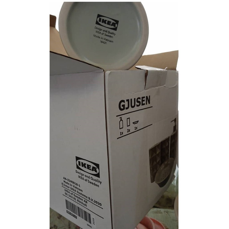 ست پمپ مایع دستشویی ایکیا مدل GJUSEN مجموعه 4 عددی