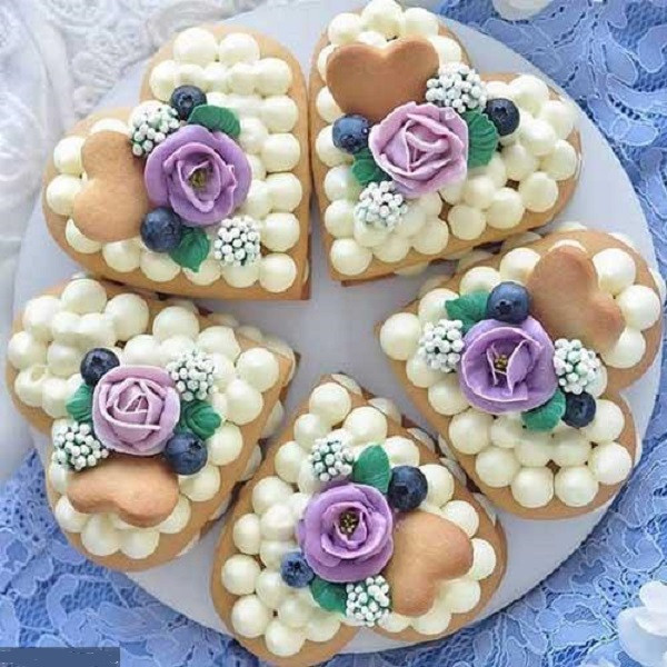 قالب شیرینی به گز مدل قلب مجموعه 5 عددی