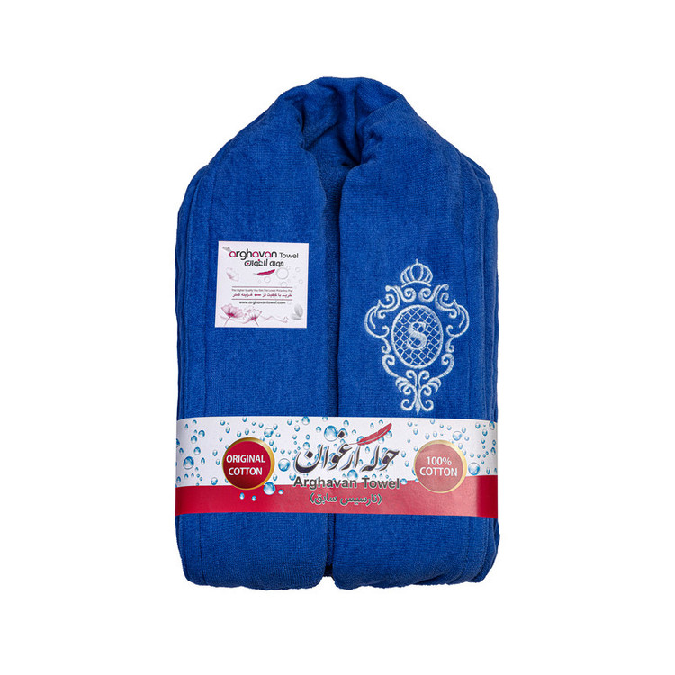 حوله پالتویی ارغوان طرح گلدوزی رمنس سایز 125
