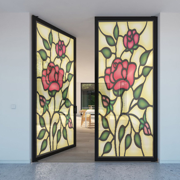 استیکر شیشه راتیانا مدل gole rose