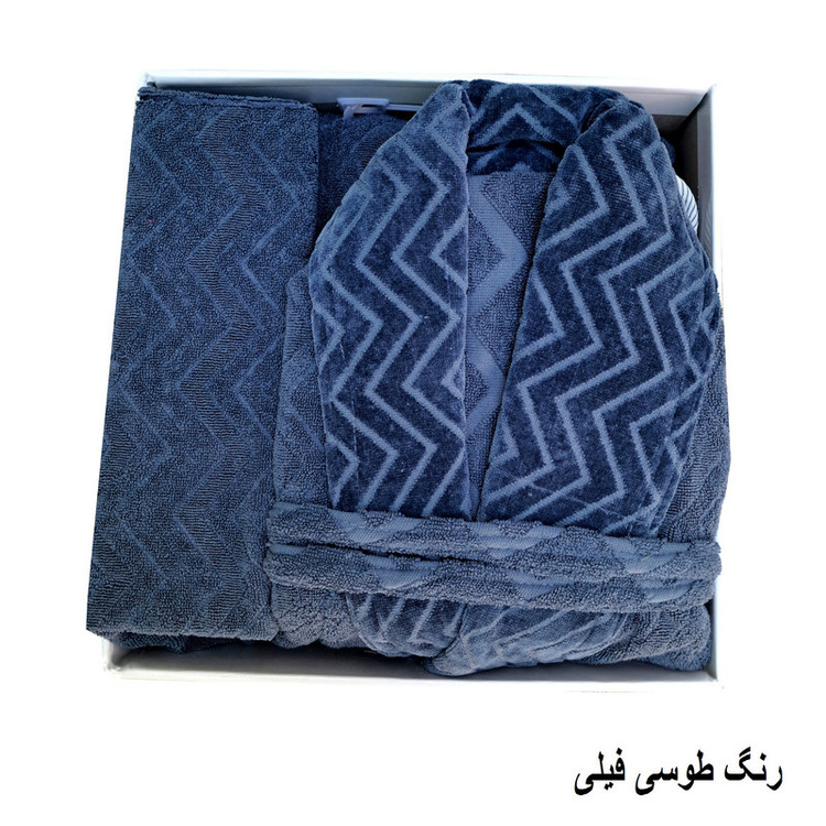 سرویس حوله پالتویی ۴ تکه الماس مدل تن پوش برجسته کد H_403 سایز ۱۲۵ سانتی متر