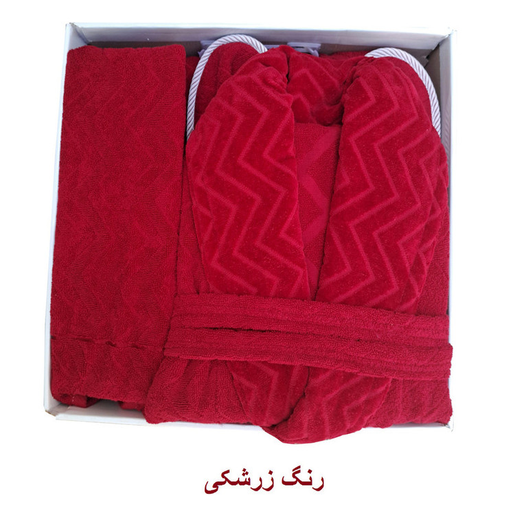 سرویس حوله پالتویی ۴ تکه الماس مدل تن پوش برجسته کد H_403 سایز ۱۲۵ سانتی متر