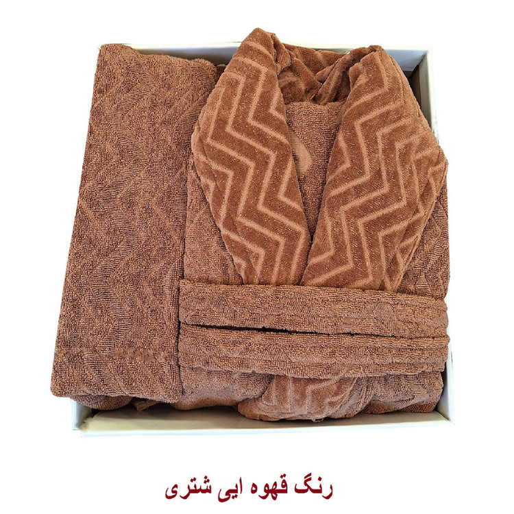 سرویس حوله پالتویی ۴ تکه الماس مدل تن پوش برجسته کد H_403 سایز ۱۲۵ سانتی متر