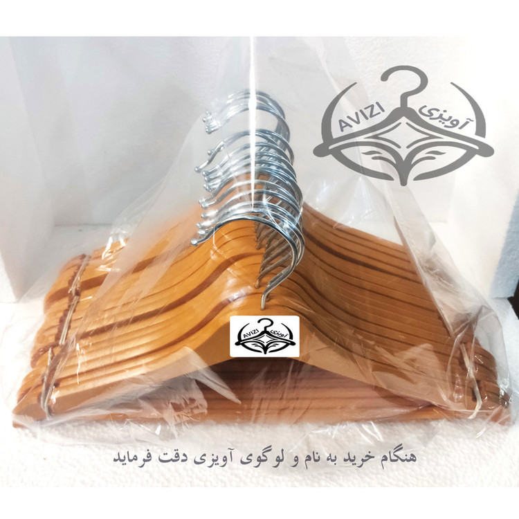 چوب لباسی طرح چوب افرا کد 43 بسته 24 عددی