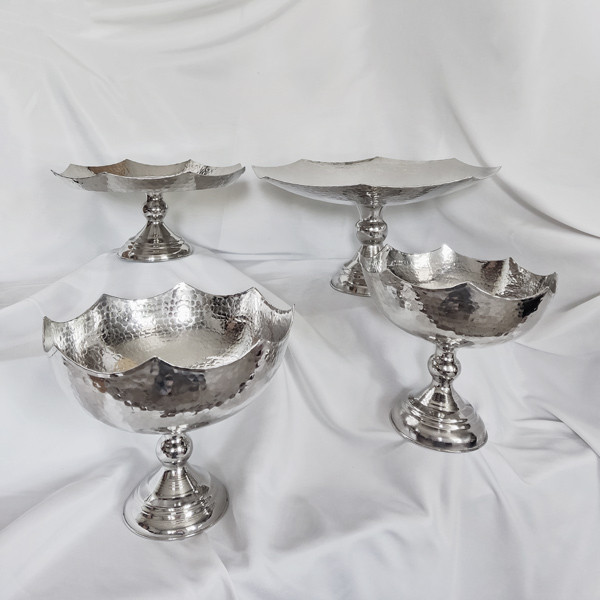 میوه خوری مسی مدل خورشیدی کروم کد ZH316 بسته 4 عددی