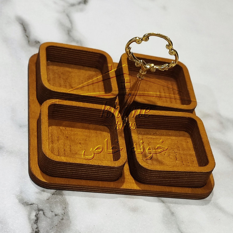 اردورخوری خونه خاص مدل چوبی طرح مربع