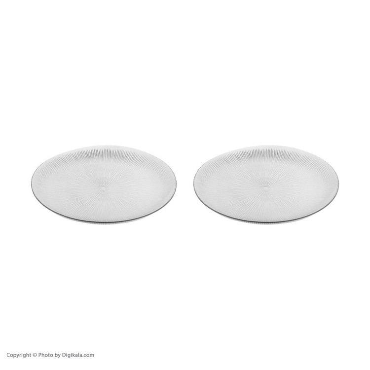 دیس کریستال بلوری نوری تازه مدل سولو کد T231031T، بسته 2 عددی، ابعاد 32×31×3 سانتیمتر، مناسب پذیرایی چند نفر، مقاوم در برابر ضربه و تغییرات دما