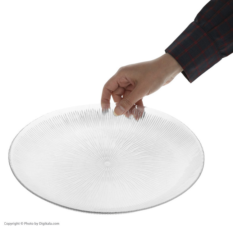 دیس کریستال بلوری نوری تازه مدل سولو کد T231031T، بسته 2 عددی، ابعاد 32×31×3 سانتیمتر، مناسب پذیرایی چند نفر، مقاوم در برابر ضربه و تغییرات دما