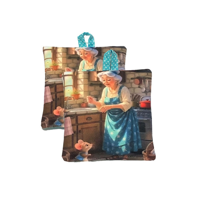 دستگیره مدل فانتزی مخمل Kitchen23 بسته دو عددی