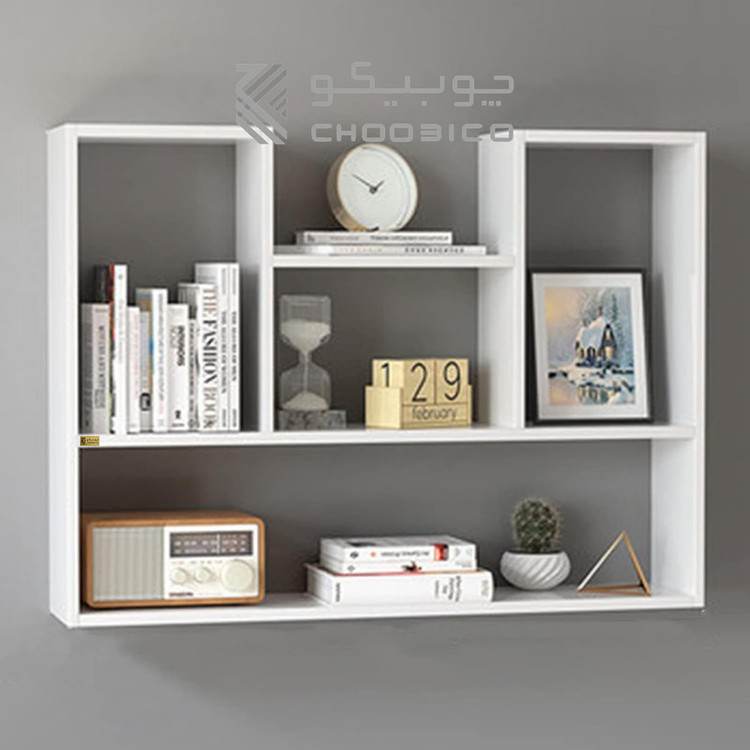 کتابخانه دیواری پنج طبقه چوبیکو مدل bookshelf720