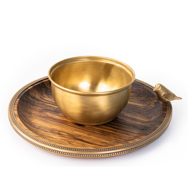 ست پیاله و پیش دستی گلد کیش کد GK829504