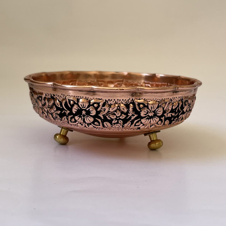 آجیل خوری مسی مدل آفتابگردان سه پایه کد ZH321.19